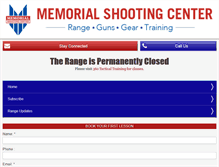 Tablet Screenshot of memorialshootingcenter.com